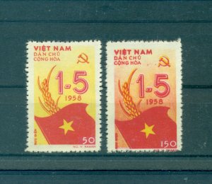 Vietnam (North) - Sc# 69-70. 1958 May Day. MNH $10.00.