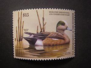 RW77, $15 American Widgeon, MNH Single, Beautiful Duck Stamp