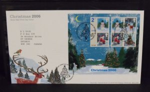 15733   GREAT BRITAIN   FDC # 2411     Christmas, Mini Sheet