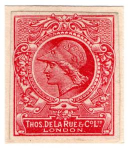 (I.B) Cinderella : De La Rue & Co - Minerva Head Essay (background shade 1) 