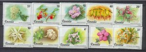 Rwanda 1009-18 MNH Flowers SCV14.50