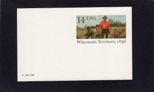 UX113 Wisconsin, MNH postal card