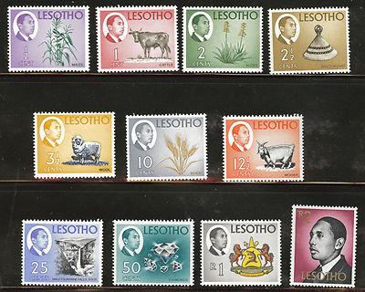 Basutoland/ Lesotho Scott 47-59 MNH** short set 3 and 5c ...