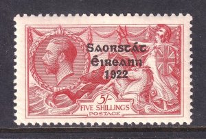 IRELAND — SCOTT 78  — 1925 5- SEAHORSE, CASTLE OVPT. — MLH — SCV $95