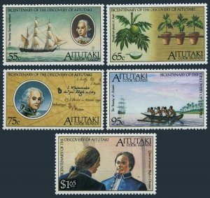 Aitutaki 429-433,434,MNH. Discovery,William Bligh,200,1989.Breadfruit,Bounti.