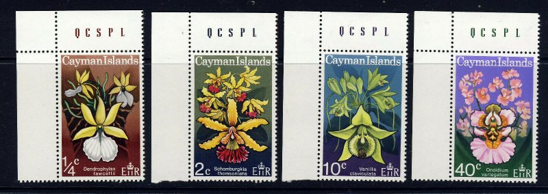 CAYMAN ISLANDS QE II 1971 The Orchids Set SG 298 to SG 301 MNH