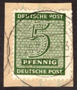 1945, Germany, West Saxony, 5pf, Used, Sc 14N3
