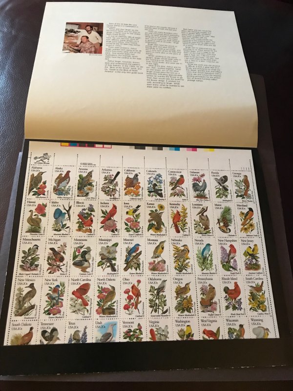 Full Sheet 50 State Bird and Flower 20 cent stamps NEW MNH, Original GUM