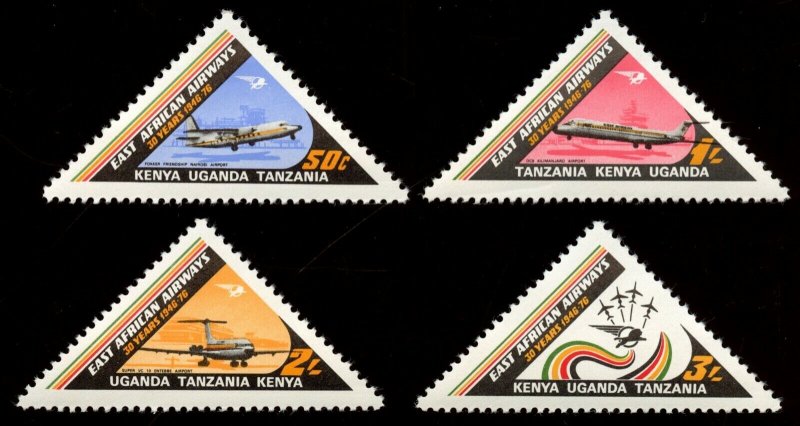 Kenya Uganda & Tanzania, Scott # 320-3 East African Airways MNH, 2017 SCV $11.75