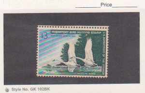 Scott # RW33 MNG 1965 $3  Federal Duck Hunting Permit Stamp Cat $40.0  