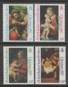 BRITISH INDIAN OCEAN TERR SG128/31 1992 CHRISTMAS MNH