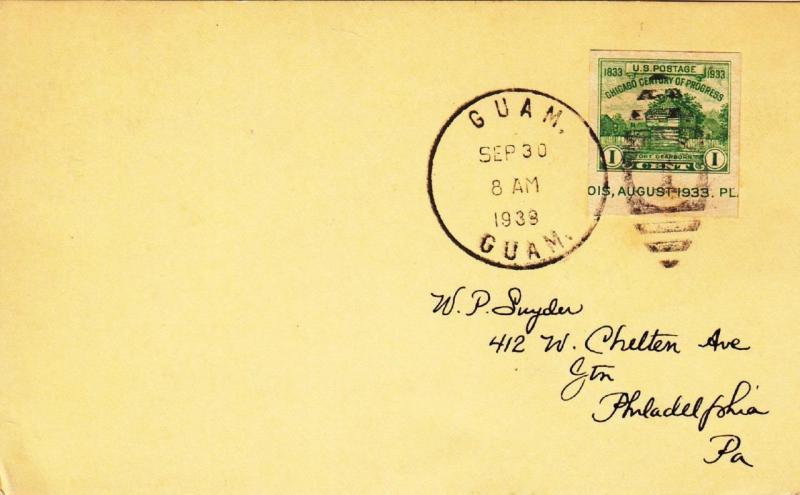 1937, Naval Station Hospital, Guam to Philadelphia, PA (24347)