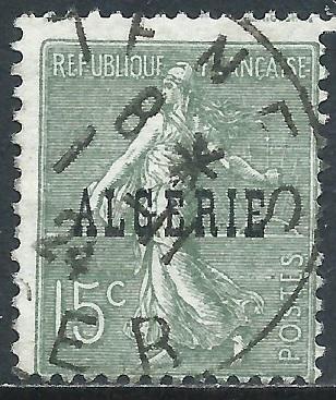 Algeria, Sc #9, 15c Used