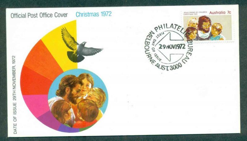 Australia 1972 Xmas 7c, Melbourne FDC lot50723