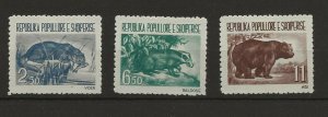 Albania 1961 Albanian Fauna sg.673-5 MH set of 3