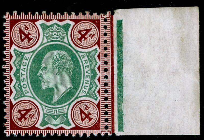 SG236a SPEC M24(1), 4d green & chocolate-brown (CHALKY), NH MINT. Cat £70.