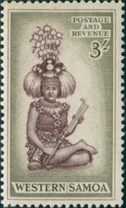 Samoa 1952 SG228 3/- Chief MLH