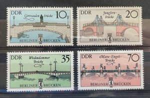 (1670) DDR 1985 : BRIDGES EAST BERLIN GERTRAUDEN JUNFERN WEIDENDAMMER - MNH VF