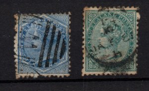 New Zealand 1874 6d & 1/- SG156-157 fine used WS36549