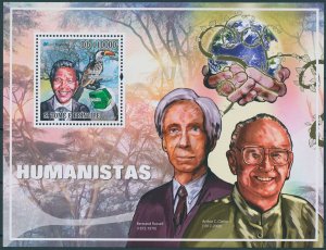 Sao Tome & Principe 2010 MNH Nelson Mandela Stamps Humanists Hornbills 1v S/S