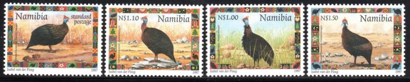 Namibia - 1997 Christmas Guineafowl Set & MS MNH** SG 744-748