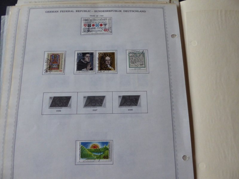 Germany 1971-1980 Stamp Collection on Album Pages