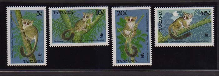 Tanzania 1989 Sc 468-471 WWF set MNH