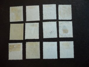 Stamps - Great Britain - Scott# 187-200 - Used Set of 12 Stamps