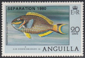 Anguilla 1980 MNH Sc #412 Separation 1980 O/P on 20c Parrotfish