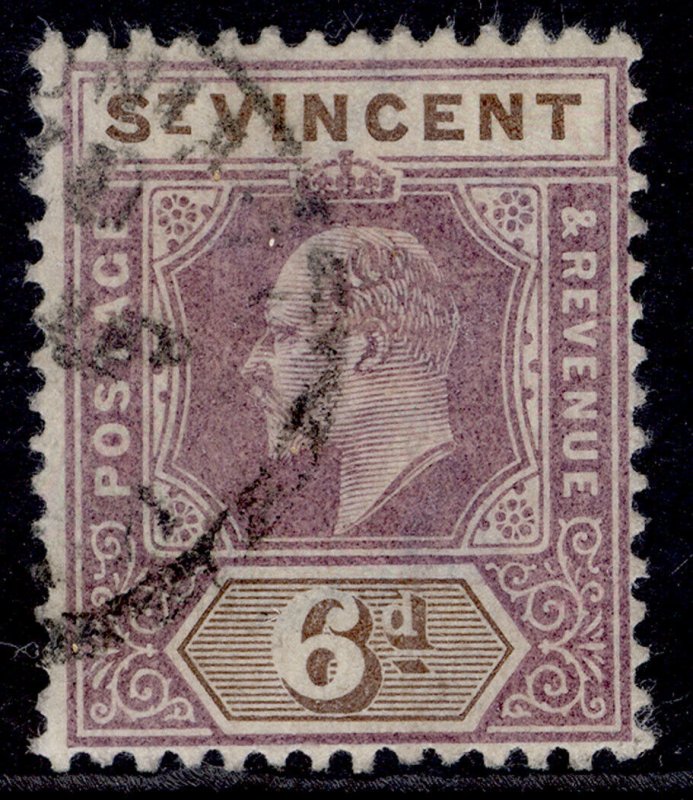 ST. VINCENT EDVII SG81, 6d dull purple & brown, FINE USED. Cat £50.