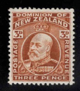 New Zealand Scott 133 KEVII MH* stamp nicely centered fresh color Hinge Remnant