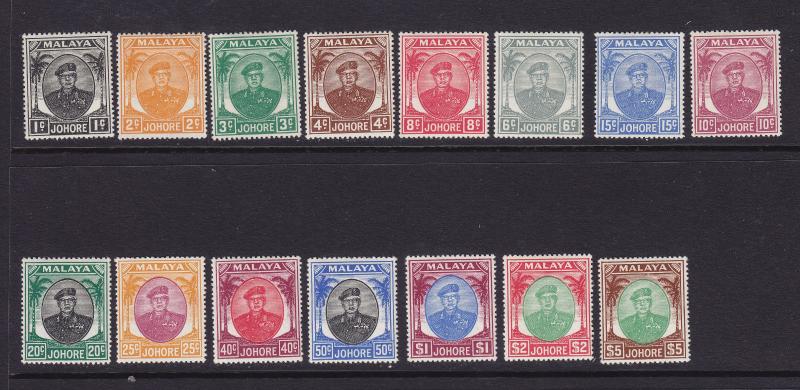 Johore Scott # 130-150 set VF OG hinged nice color cv $ 181 ! see pic !