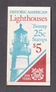 Folded Booklet 25c Historic American Lighthouses US 2474a BK171 MNH F-VF