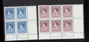 New Guinea #49 & #51 Very Fine Never Hinged John Ash Blocks Of Four & Six