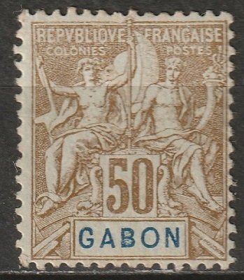 Gabon 1904 Sc 28 Yt 28 MH* disturbed gum