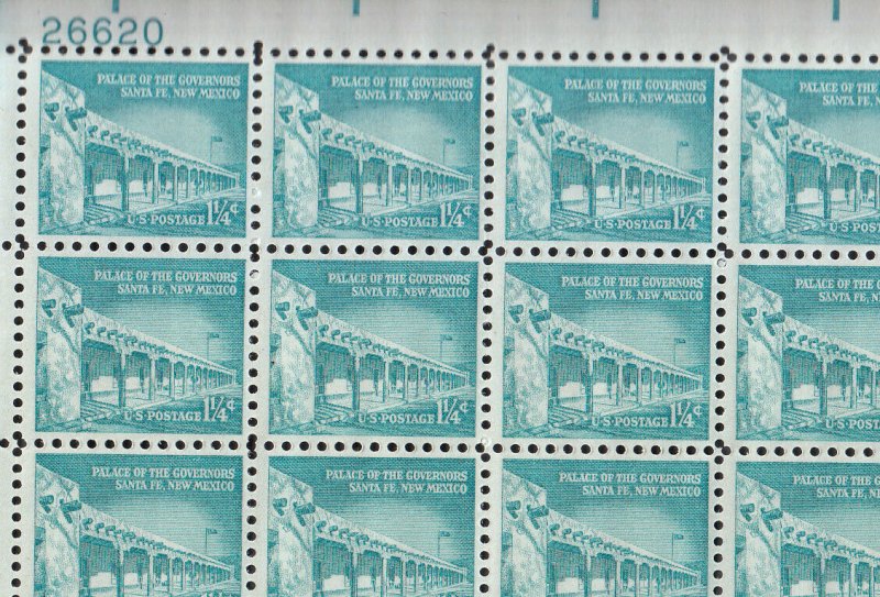 USA - 1960 1 1/4c Santa Fe complete sheets margin numbers - MNH