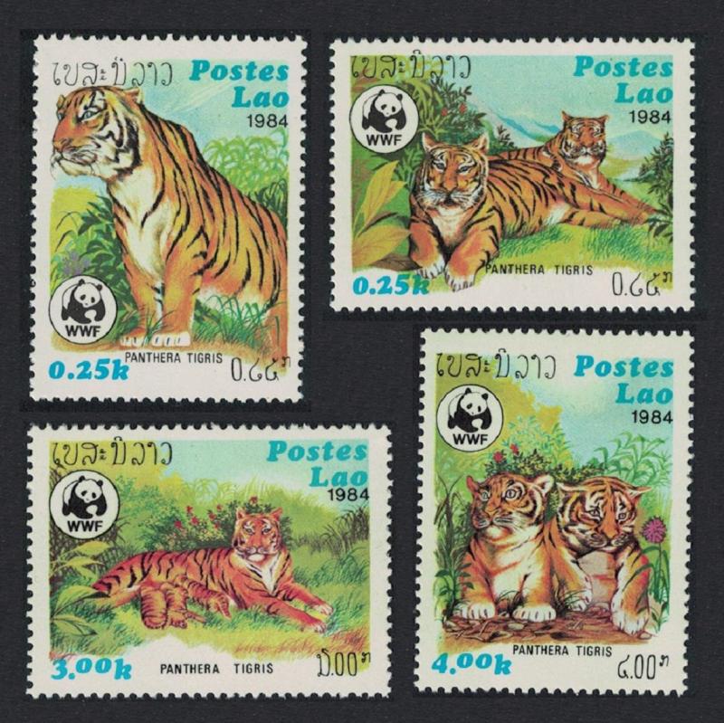 Laos WWF Tiger 4v 1984 MNH SG#704-707 MI#706-709 SC#517-520 CV?18.-