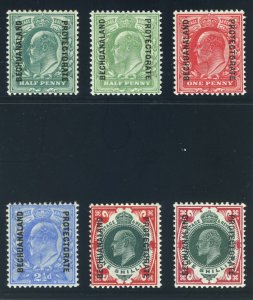 Bechuanaland 1904 KEVII complete set of six very fine mint. SG 66-71. Sc 76-80.