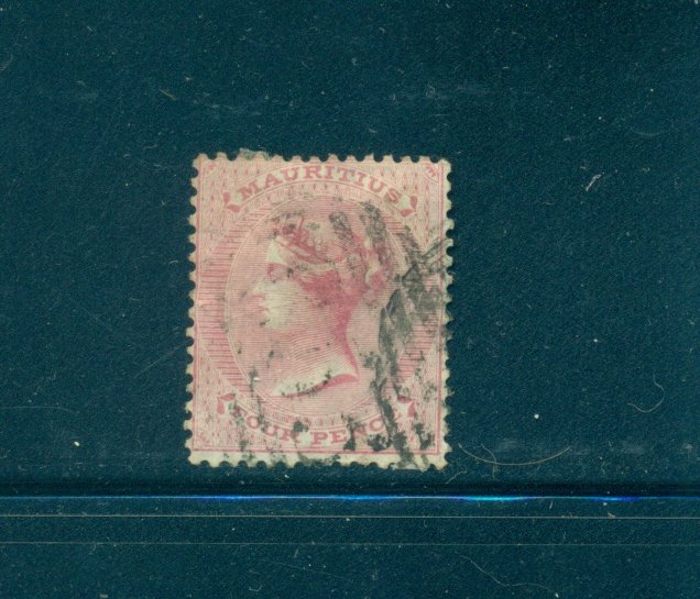 Mauritius - Sc# 26. 1860 Victoria 4p Used. $42.50.