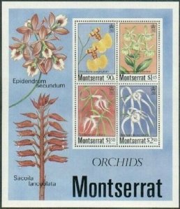 Montserrat 557a sheet,MNH.Michel Bl.29. Indigenous Orchids,1985.Oncidium