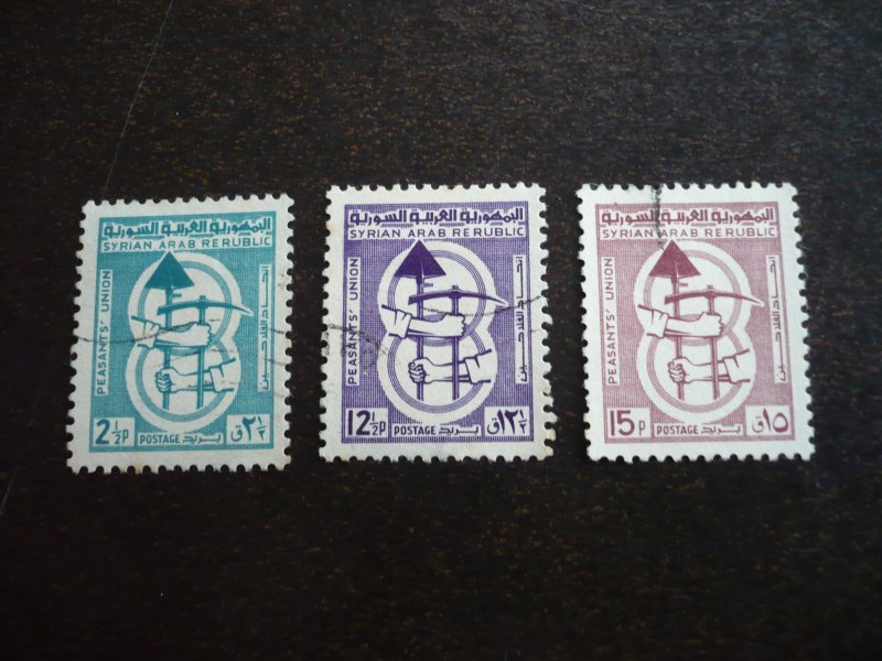 Stamps - Syria - Scott# 474-476 - Used Set of 3 Stamps