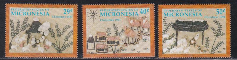 Micronesia # 146-148, Christmas Handicrafts, NH, 1/2 Cat.