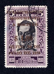 Ecuador     337          used        gold overprint