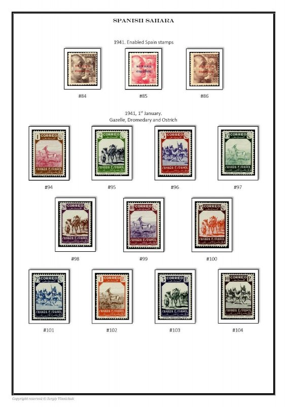 SPANISH COLONIES 1868-1975 PDF(DIGITAL) STAMP ALBUM PAGES