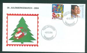 Denmark Cover. 2004. Santa,Sled.Post DK.“Christmas Seal Walk# 28. Sc#1275. #03