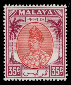 MALAYSIA - Perlis GVI SG22, 35c scarlet & purple, NH MINT.