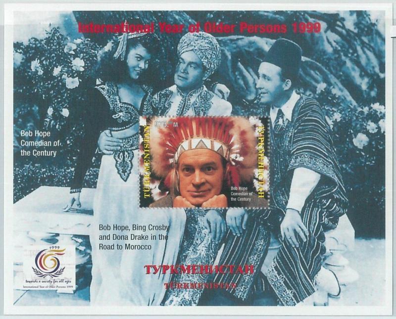 1940 - TURKMENISTAN, SOUVENIR SHEET: Bob Hope, Bing Crosby, Dona Drake, Cinema