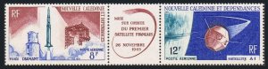 New Caledonia C44-C45a,MNH.Michel 418-419. French Satellite A-1,1966.