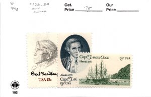 United States Postage Stamp, #1731-1733 Mint NH, 1978 Captain Cook (AC)