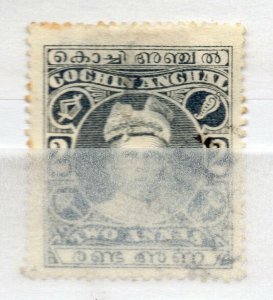 India Cochin 1916-30 Early Issue Fine Used 2a. NW-15690